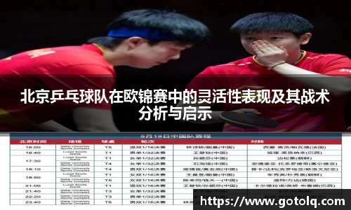 北京乒乓球队在欧锦赛中的灵活性表现及其战术分析与启示